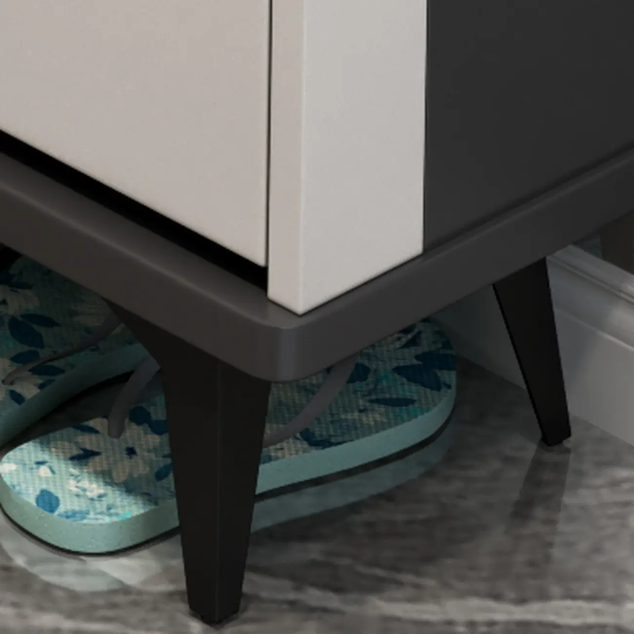 Modern Wood Shoe Cabinet with Adjustable Shelves, Entryway | homeyfad