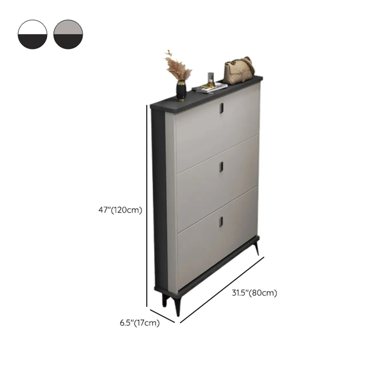 Modern Wood Shoe Cabinet with Adjustable Shelves, Entryway | homeyfad