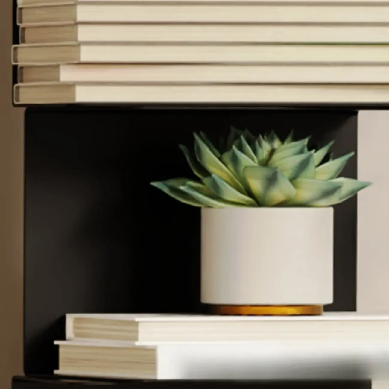 Simple Vertical Metal Rectangular Etagere Bookcase Image - 9