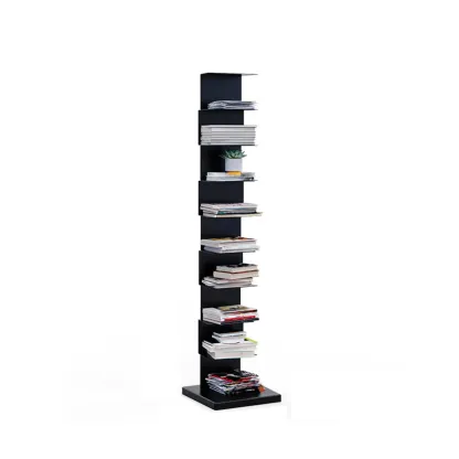 Simple Vertical Metal Rectangular Etagere Bookcase Image - 19