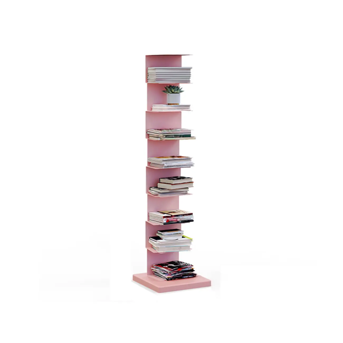 Simple Vertical Metal Rectangular Etagere Bookcase Image - 20 | homeyfad