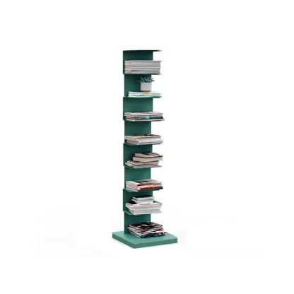 Simple Vertical Metal Rectangular Etagere Bookcase Image - 21