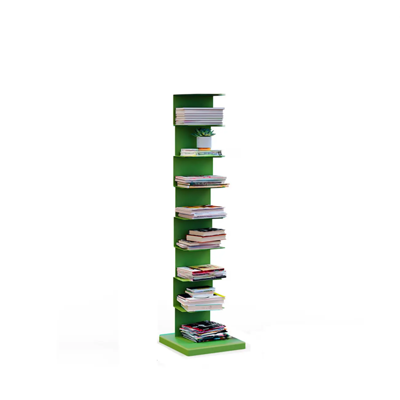 Simple Vertical Metal Rectangular Etagere Bookcase Image - 22 | homeyfad