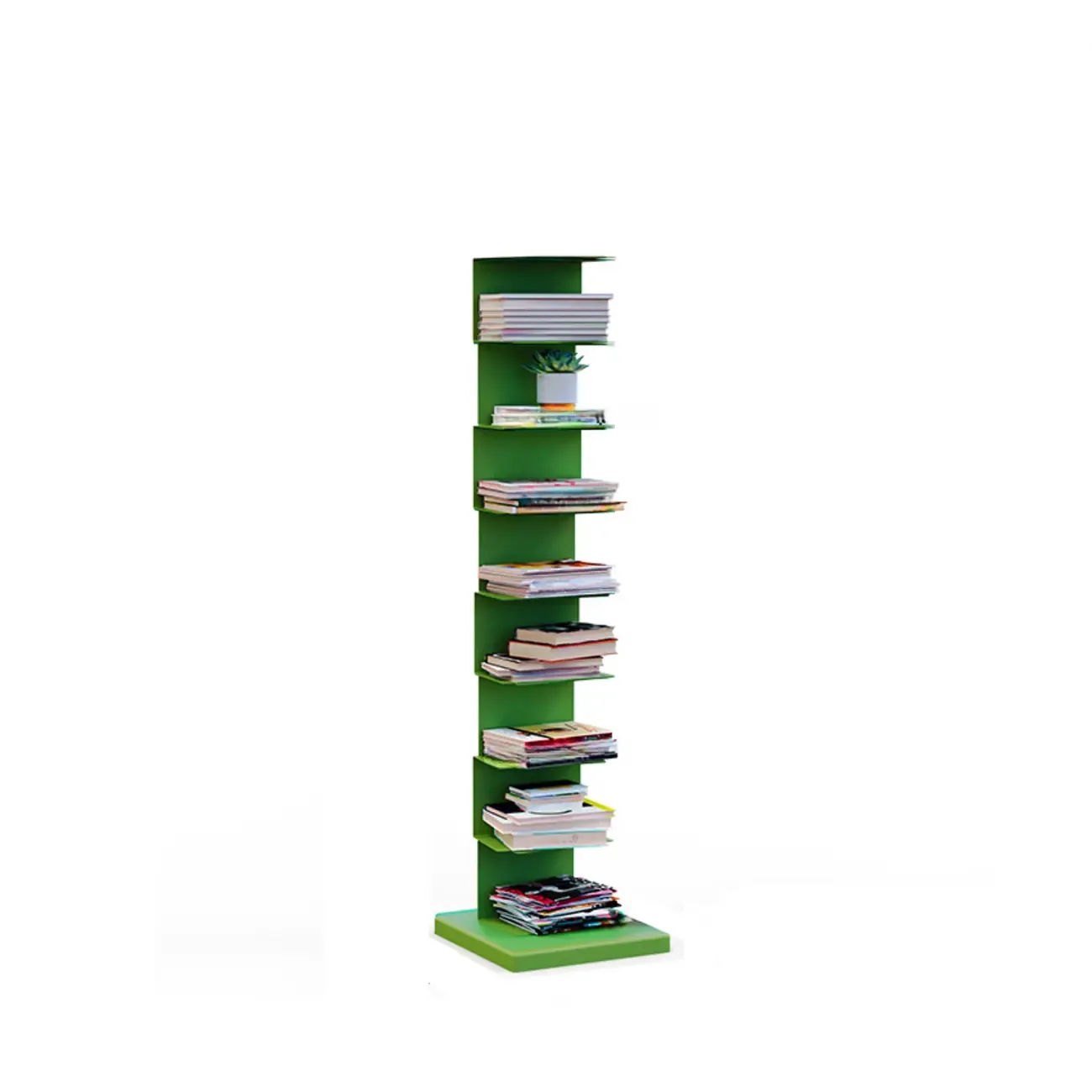 Simple Vertical Metal Rectangular Etagere Bookcase Image - 22