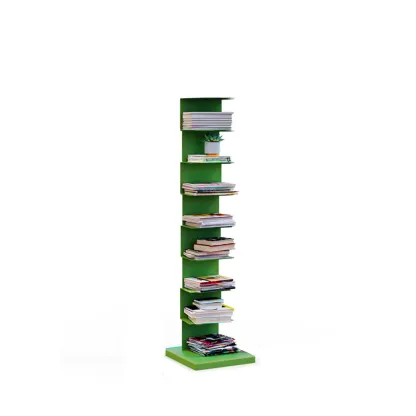 Simple Vertical Metal Rectangular Etagere Bookcase Image - 22