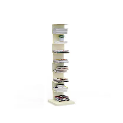 Simple Vertical Metal Rectangular Etagere Bookcase Image - 23