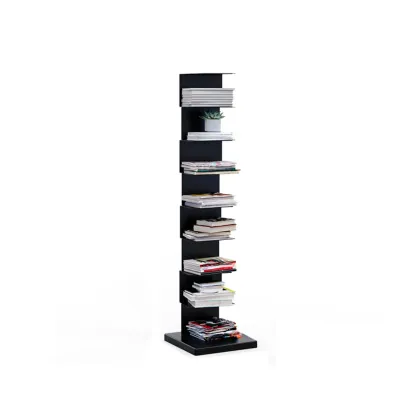 Simple Vertical Metal Rectangular Etagere Bookcase Image - 25