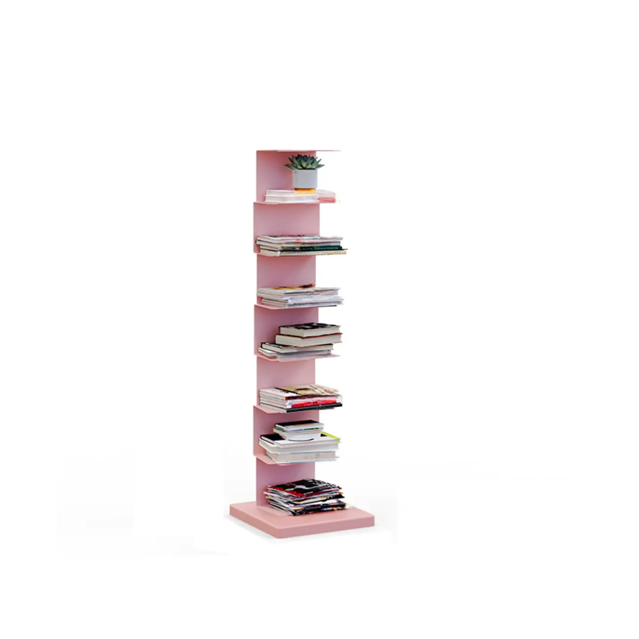 Simple Vertical Metal Rectangular Etagere Bookcase Image - 26 | homeyfad