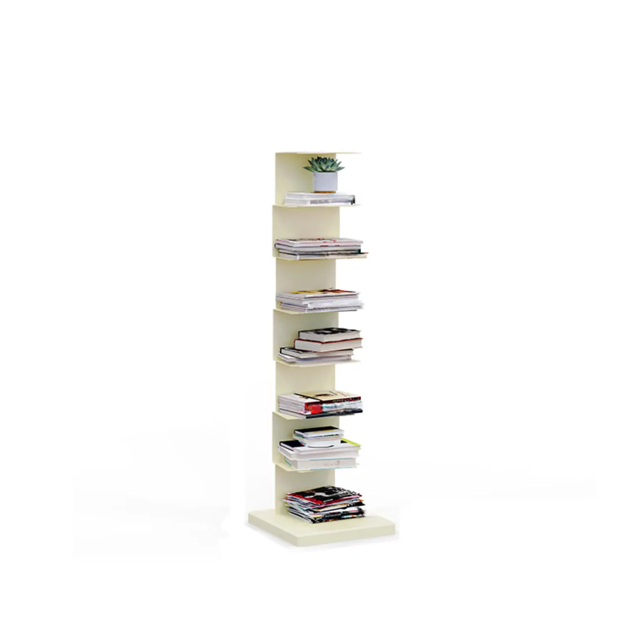 Simple Vertical Metal Rectangular Etagere Bookcase Image - 29 | homeyfad