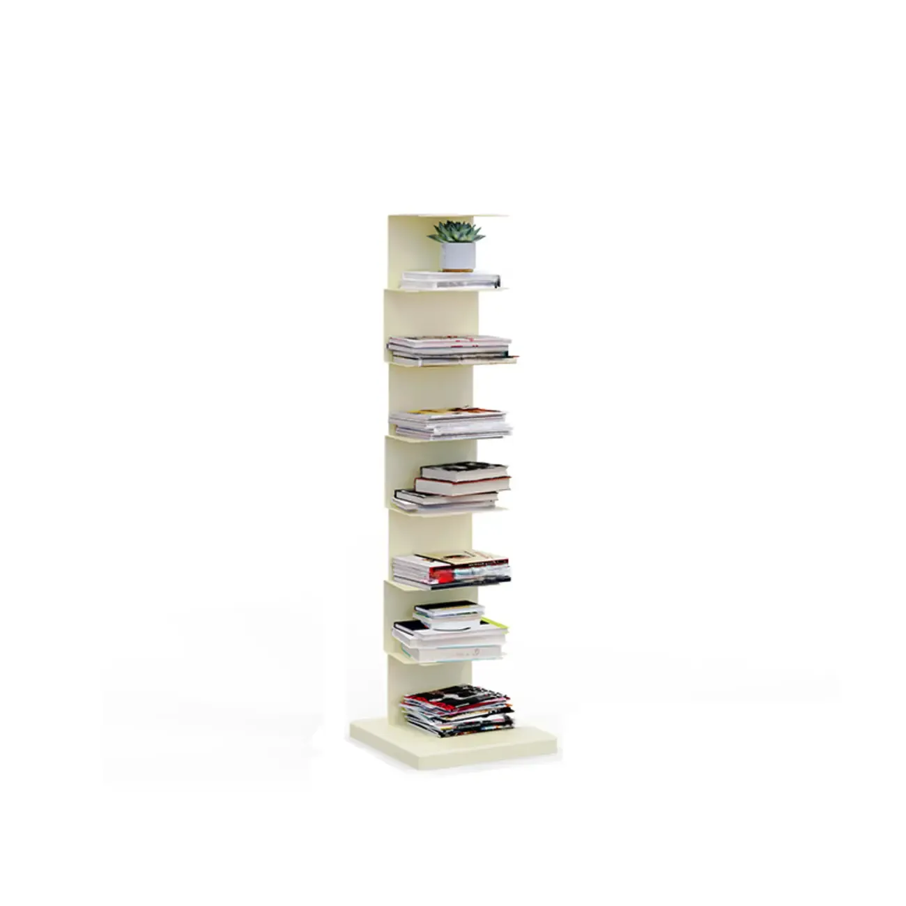 Simple Vertical Metal Rectangular Etagere Bookcase Image - 29