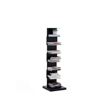 Simple Vertical Metal Rectangular Etagere Bookcase Image - 31