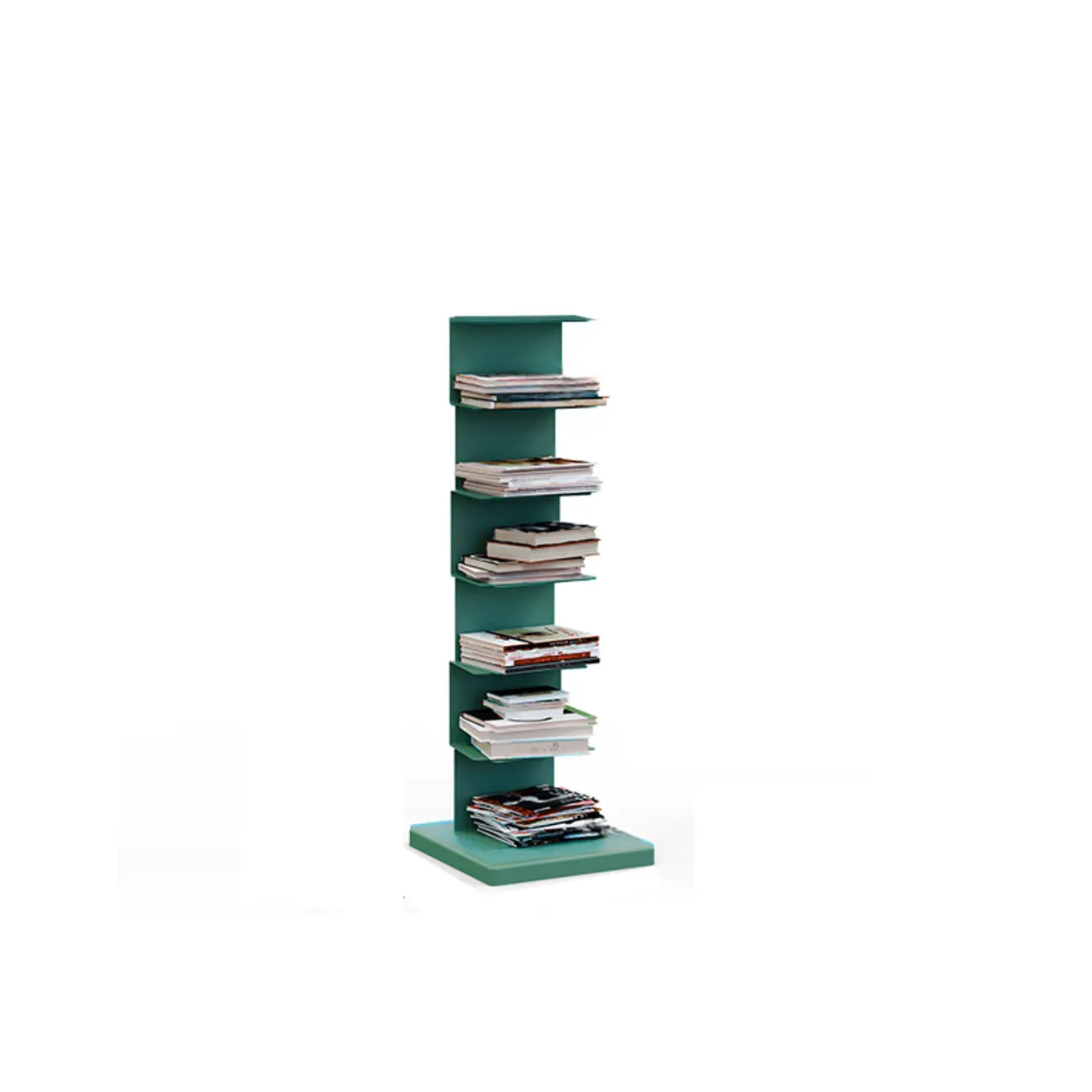 Simple Vertical Metal Rectangular Etagere Bookcase Image - 33 | homeyfad