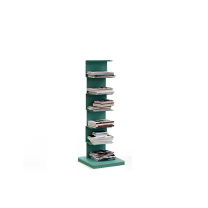 Simple Vertical Metal Rectangular Etagere Bookcase Image - 33
