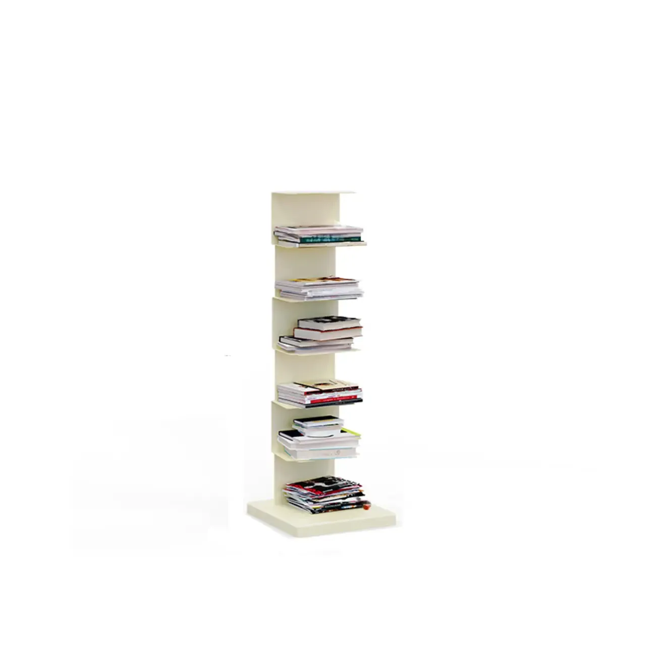 Simple Vertical Metal Rectangular Etagere Bookcase Image - 35
