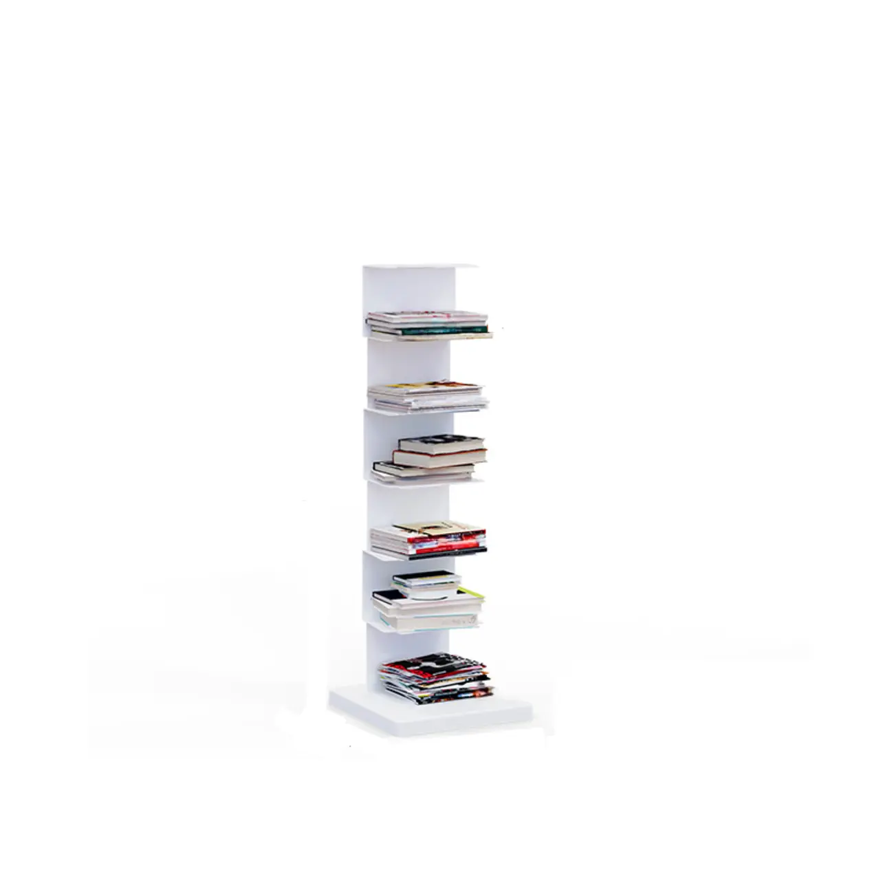 Simple Vertical Metal Rectangular Etagere Bookcase Image - 36 | homeyfad