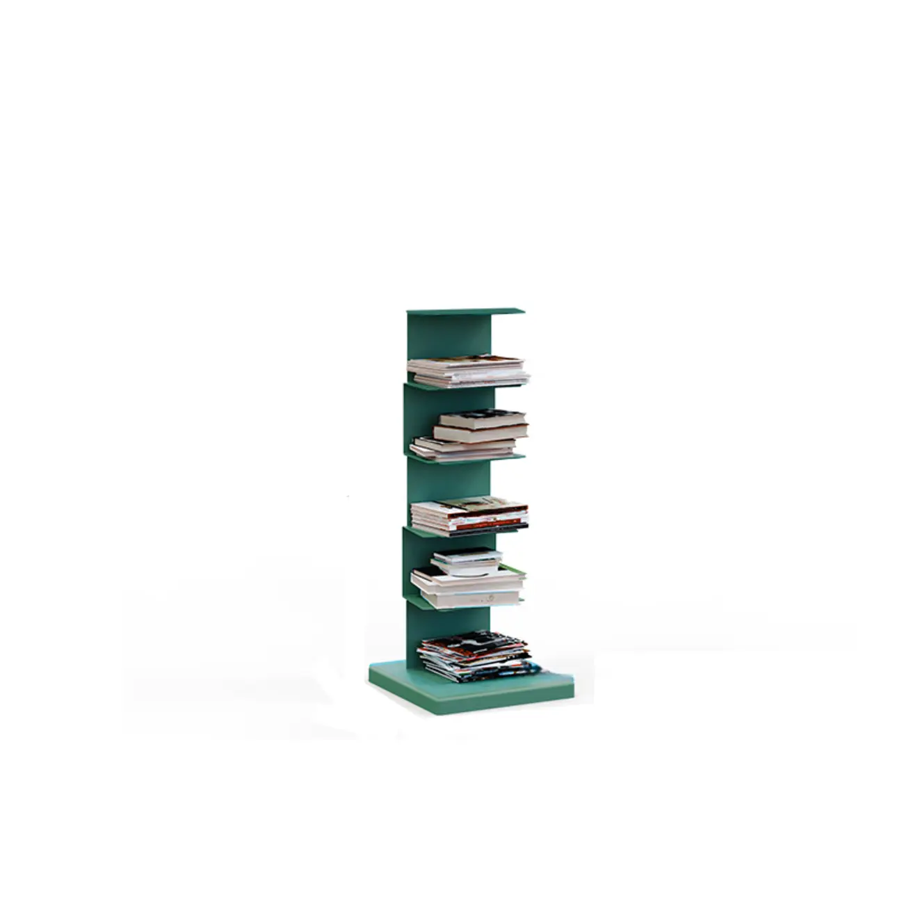 Simple Vertical Metal Rectangular Etagere Bookcase Image - 39 | homeyfad