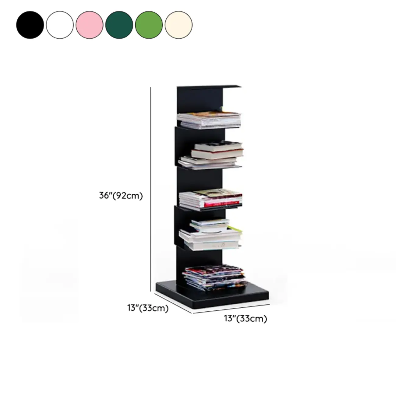 Simple Vertical Metal Rectangular Etagere Bookcase #size | homeyfad