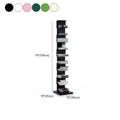 Simple Vertical Metal Rectangular Etagere Bookcase Image - 48