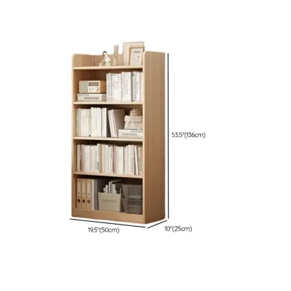 Natural Pine Vertical 6-Tier Barrister Closed Back Bookcase Image - 20