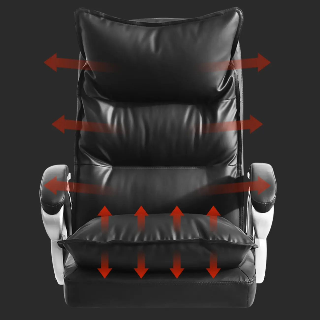 Elegant Brown Leather Reclining Executive Office Chair Image - 10 | homeyfad