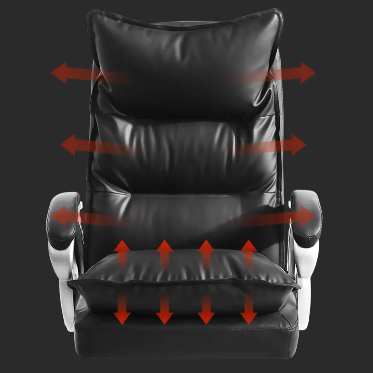 Elegant Brown Leather Reclining Executive Office Chair Image - 10