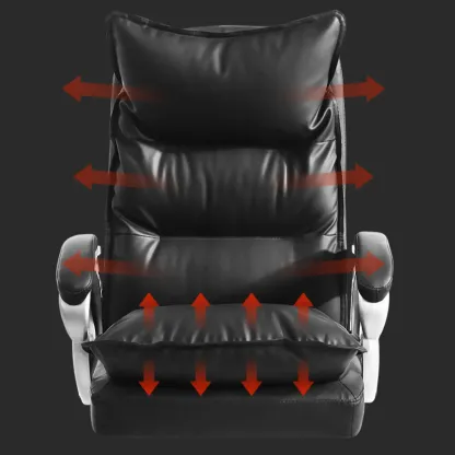 Elegant Brown Leather Reclining Executive Office Chair Image - 10