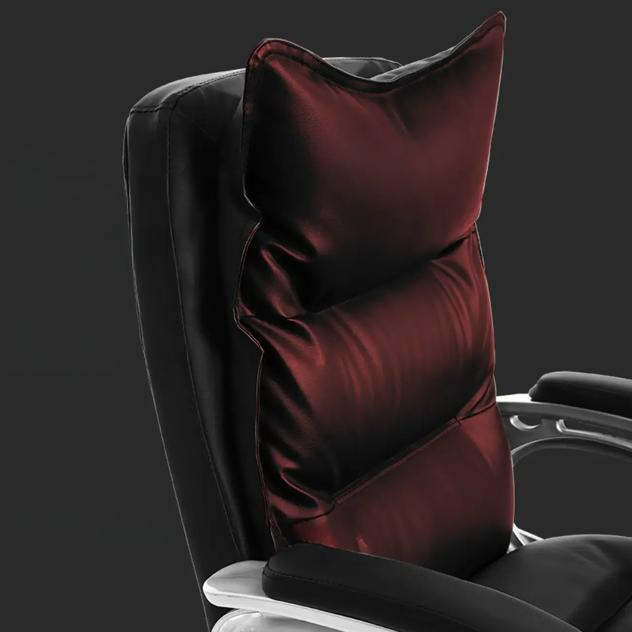 Elegant Brown Leather Reclining Executive Office Chair Image - 11