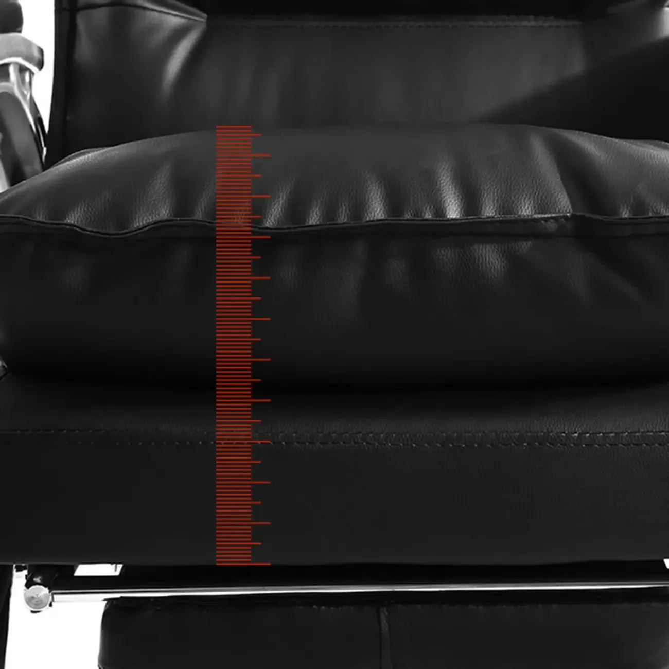 Elegant Brown Leather Reclining Executive Office Chair Image - 13