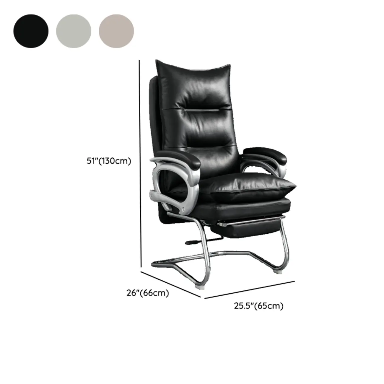Elegant Brown Leather Reclining Executive Office Chair Image - 18 | homeyfad