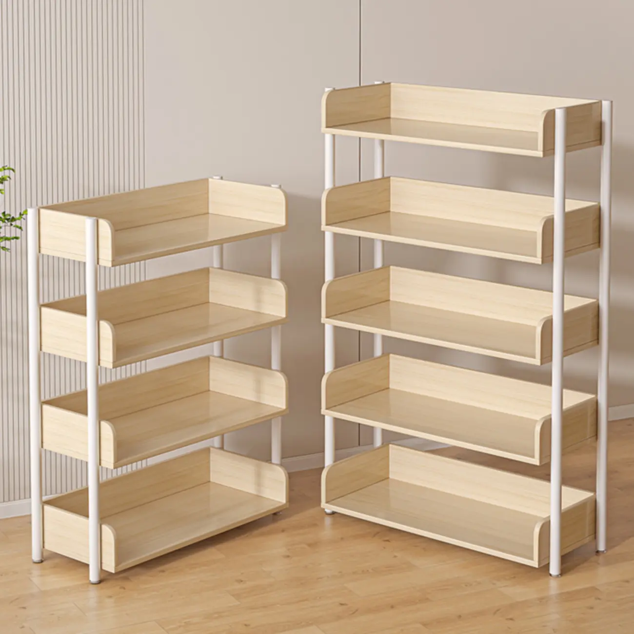 Durable Wooden Three-Tier Ladder BookShelf Image - 2 | homeyfad