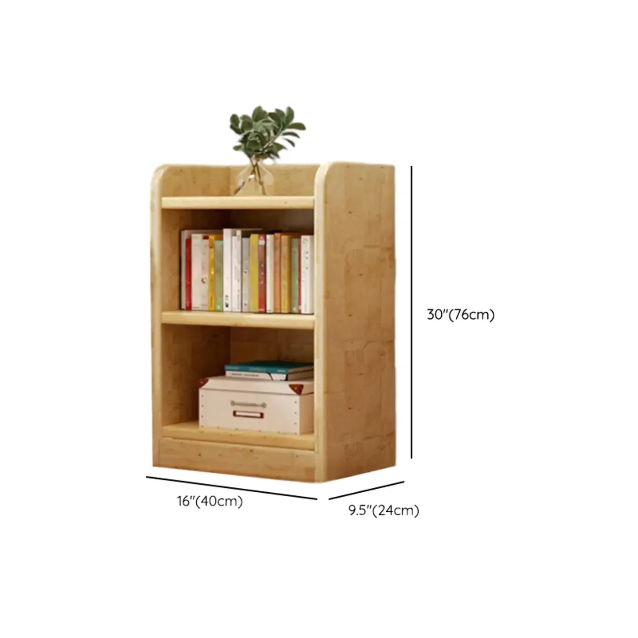Rustic Vertical 5-Tier Closed Back Wooden Bookshelf Image - 18