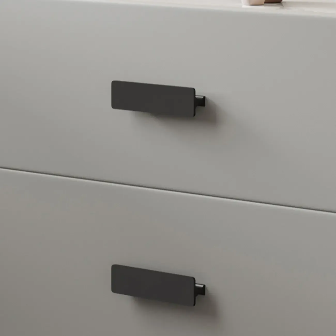 Simple Sintered Stone Top 2-Drawer Nightstand Image - 8