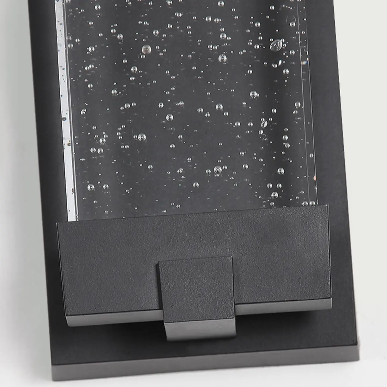  Outdoor Ink Metal Wall Light with Crystal Shade Image - 10 | homeyfad