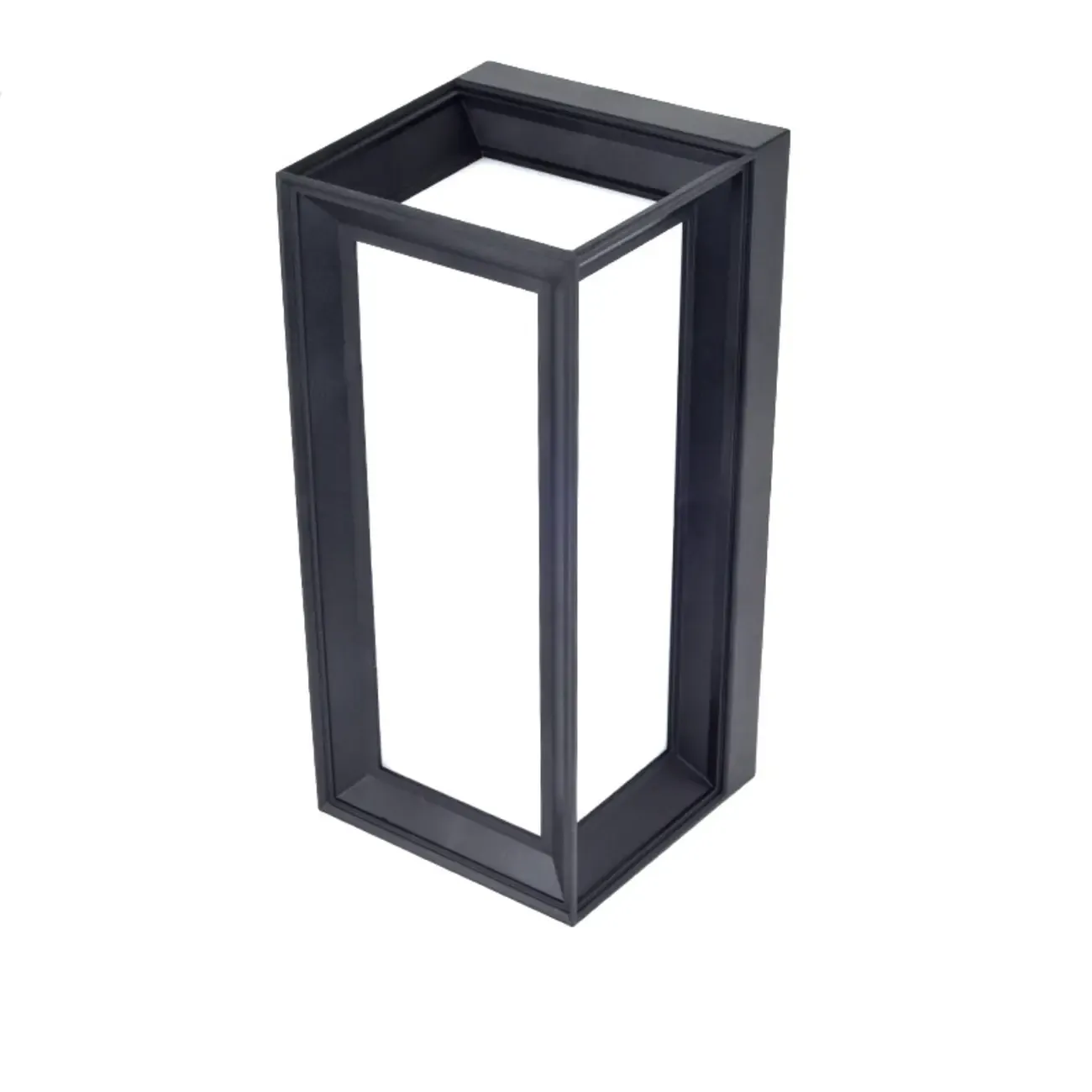 Modern Black Metal Rectangle Minimalist Wall Sconce Image - 5