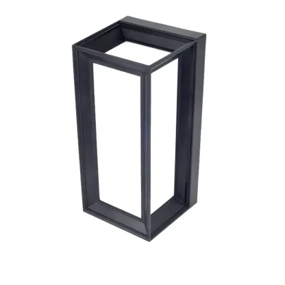 Modern Black Metal Rectangle Minimalist Wall Sconce Image - 5