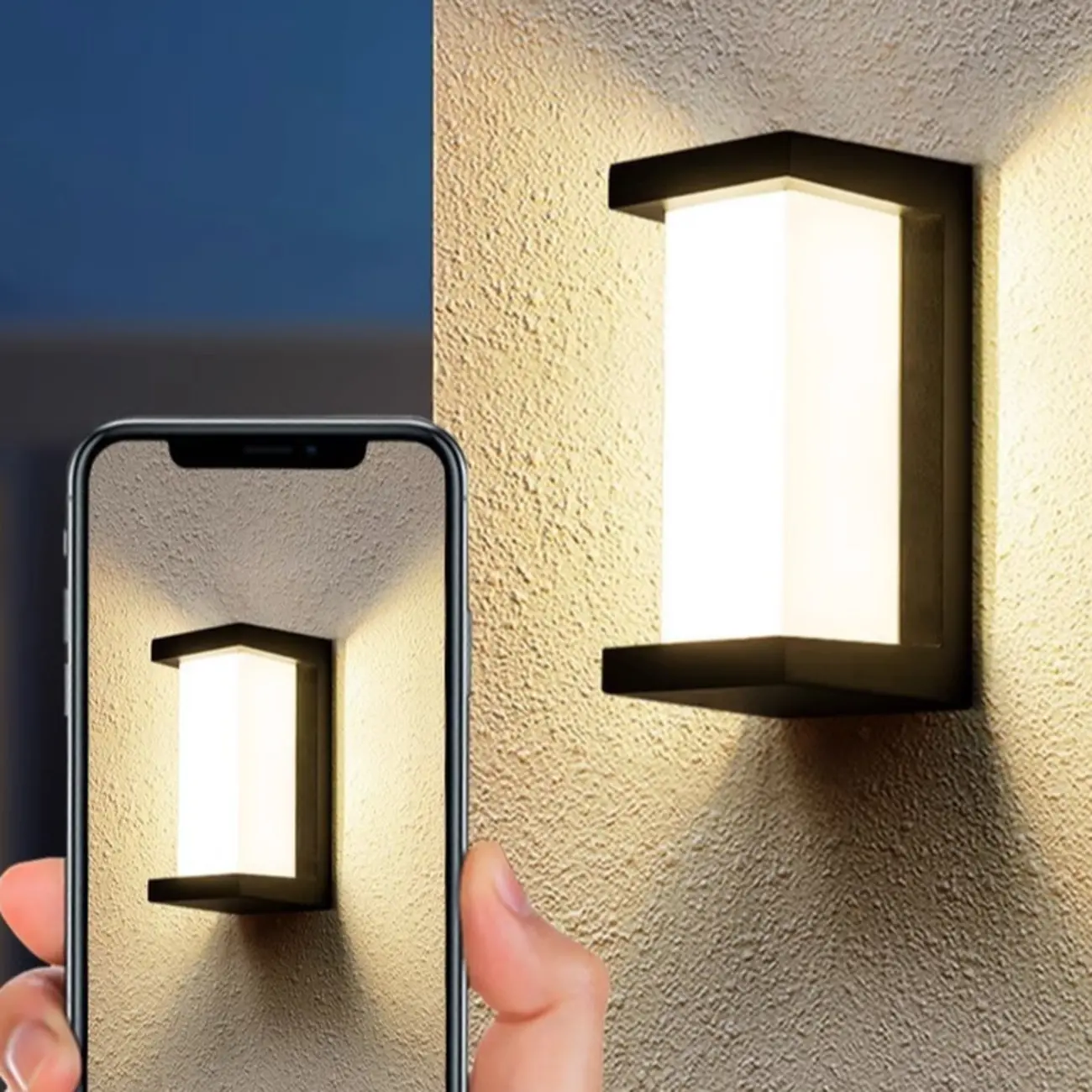 Modern Black Metal Rectangle Minimalist Wall Sconce Image - 9 | homeyfad