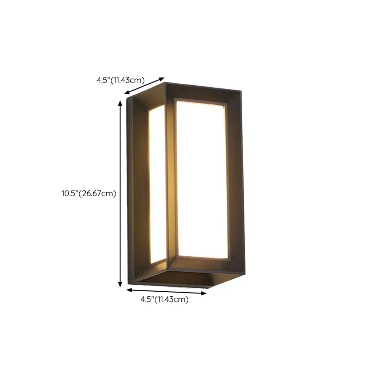 Modern Black Metal Rectangle Minimalist Wall Sconce Image - 12 | homeyfad