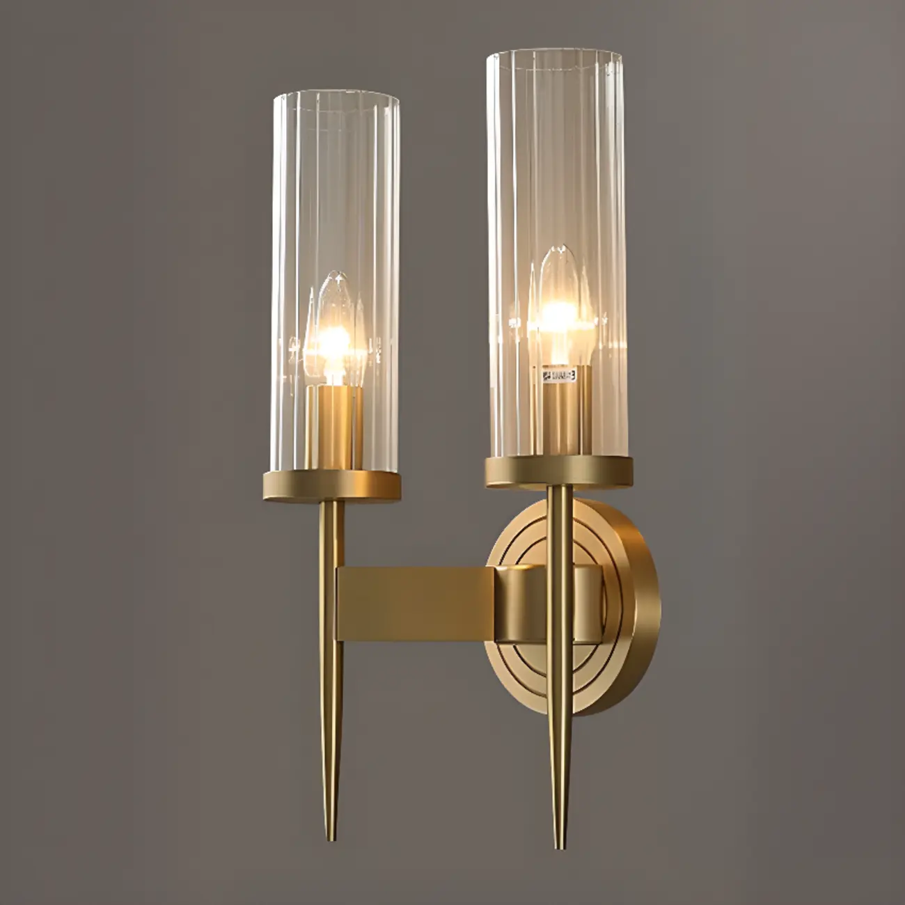 Elegant Gilded Glass and Crystal Ambient Wall Sconce Image - 12 | homeyfad