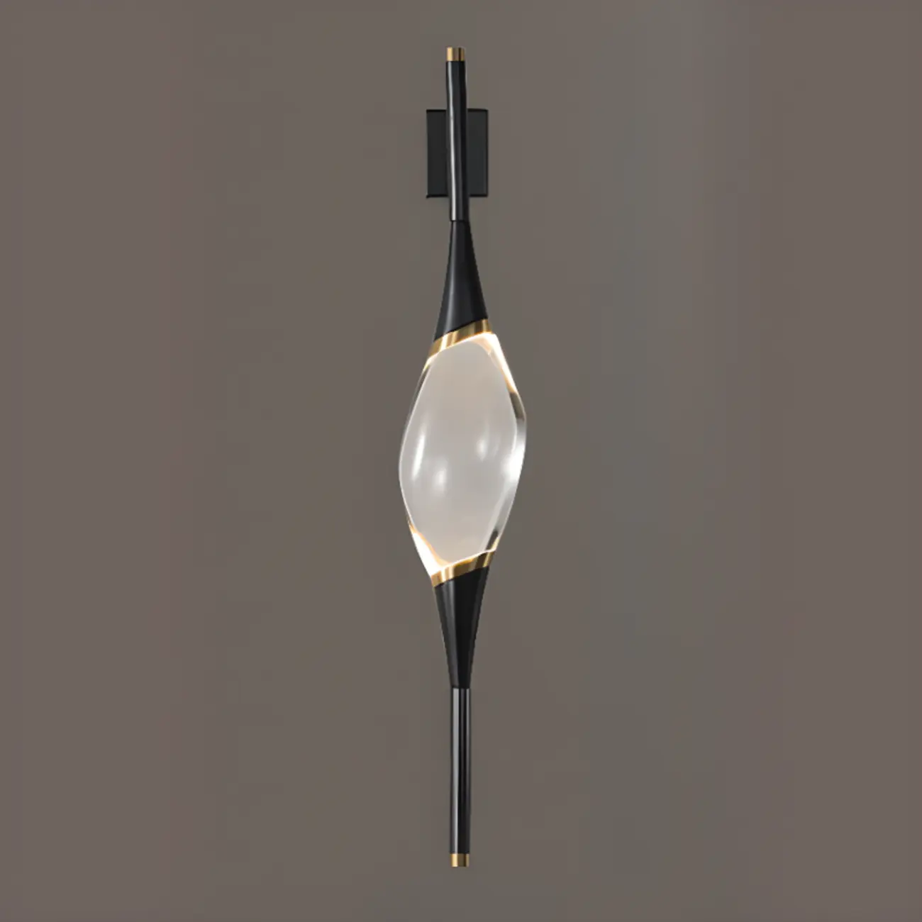 Elegant Gilded Glass and Crystal Ambient Wall Sconce Image - 8 | homeyfad