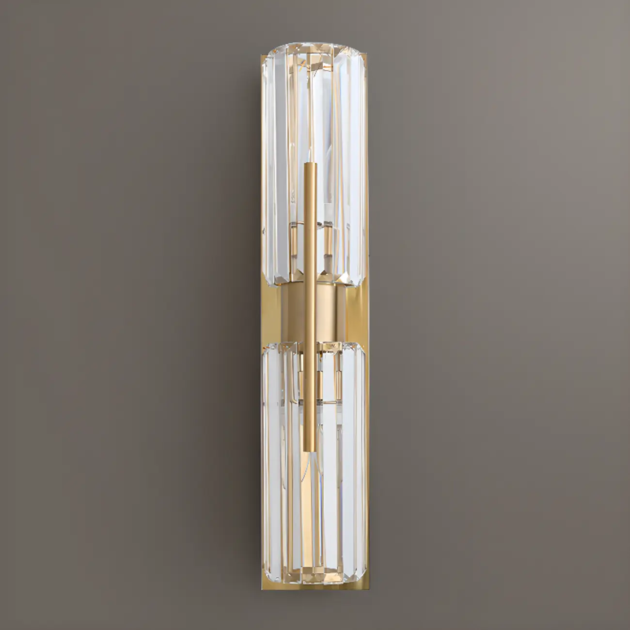 Elegant Gilded Glass and Crystal Ambient Wall Sconce Image - 14 | homeyfad
