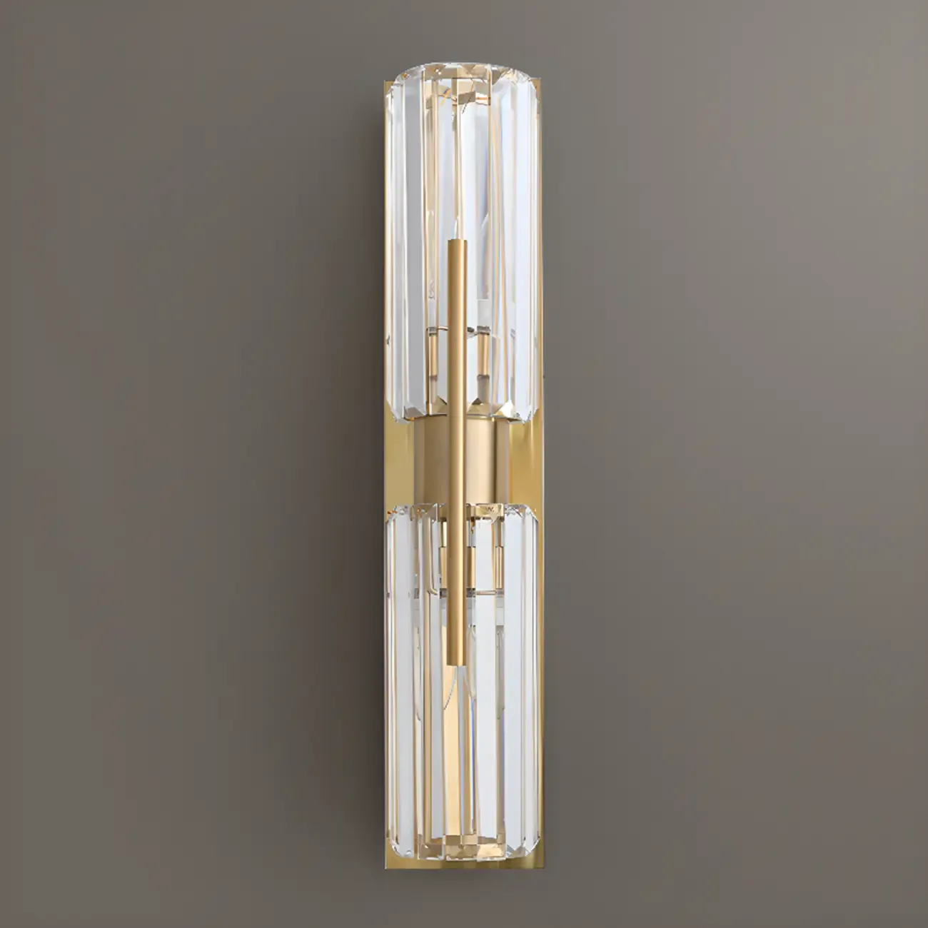 Elegant Gilded Glass and Crystal Ambient Wall Sconce Image - 14