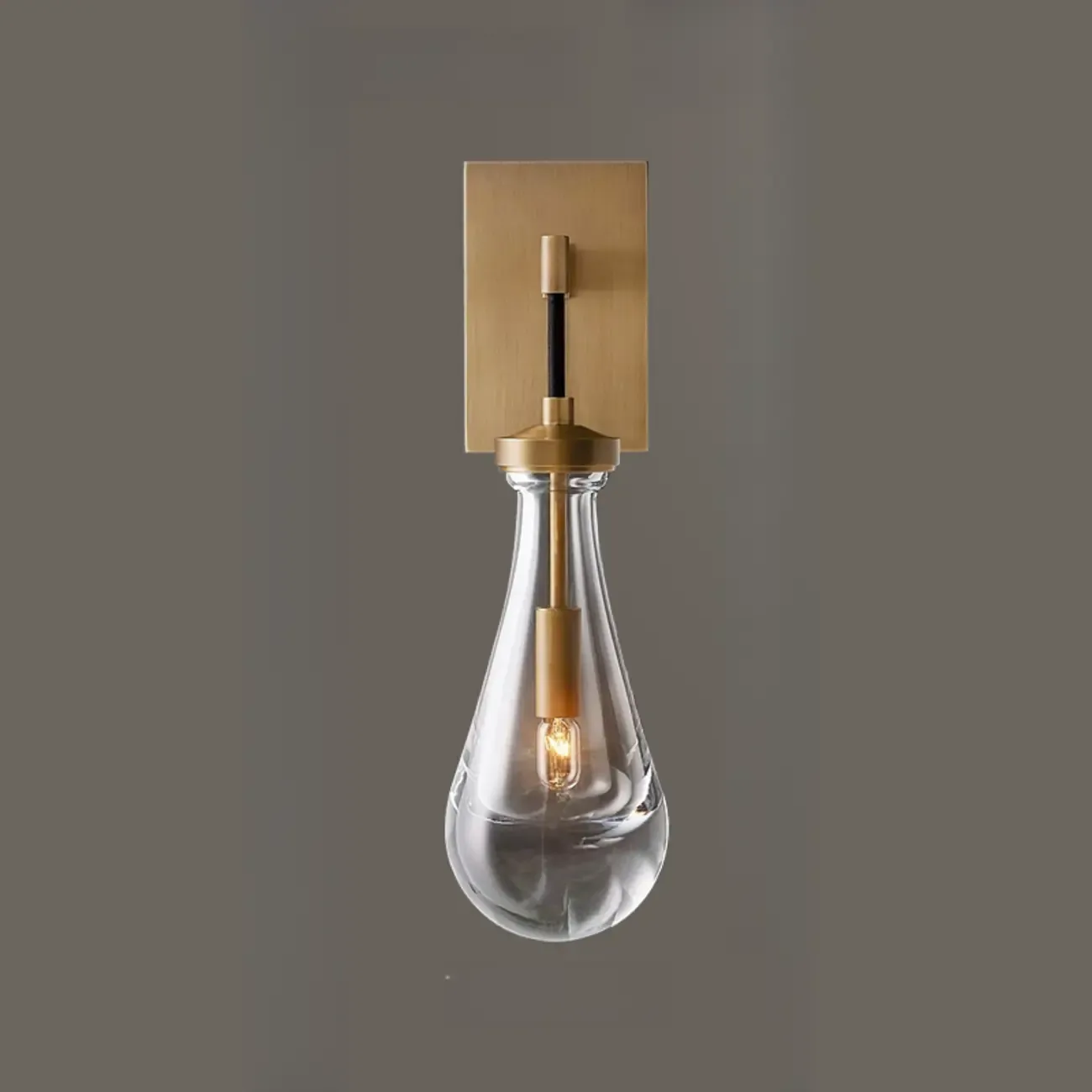 Elegant Gilded Glass and Crystal Ambient Wall Sconce Image - 9