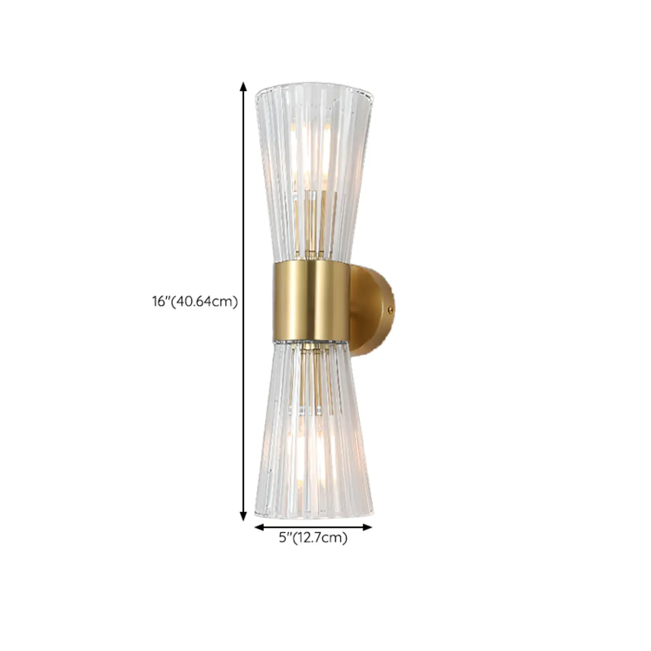 Elegant Gilded Glass and Crystal Ambient Wall Sconce Image - 18 | homeyfad