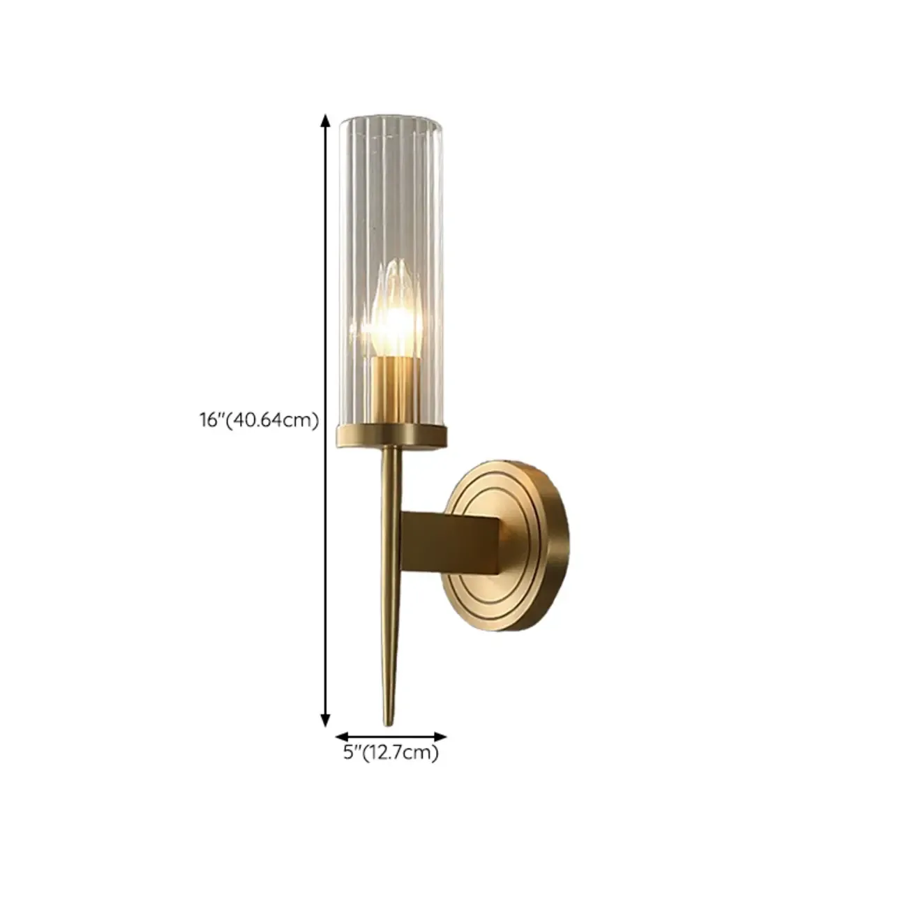 Elegant Gilded Glass and Crystal Ambient Wall Sconce Image - 19