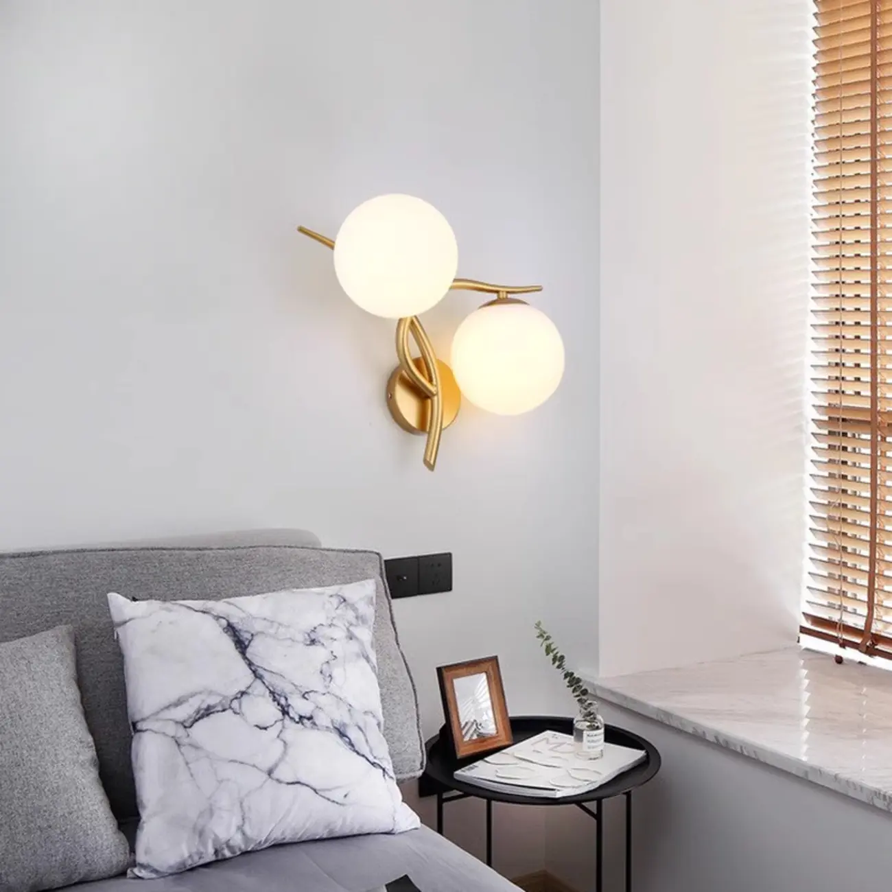 Modern Geometric Wall Light with Glass Shade Image - 6 | homeyfad