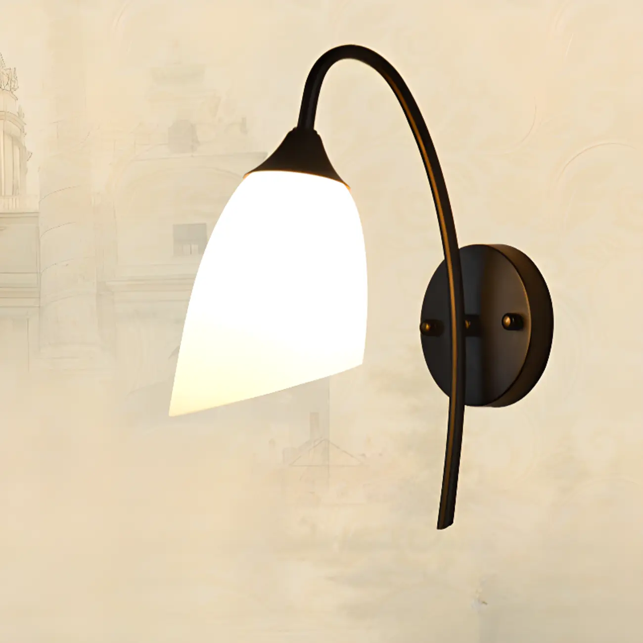 Modern Geometric Wall Light with Glass Shade Image - 7 | homeyfad