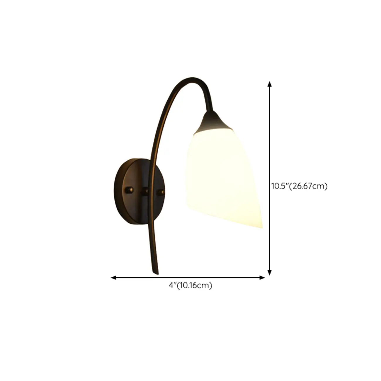 Modern Geometric Wall Light with Glass Shade #size | homeyfad