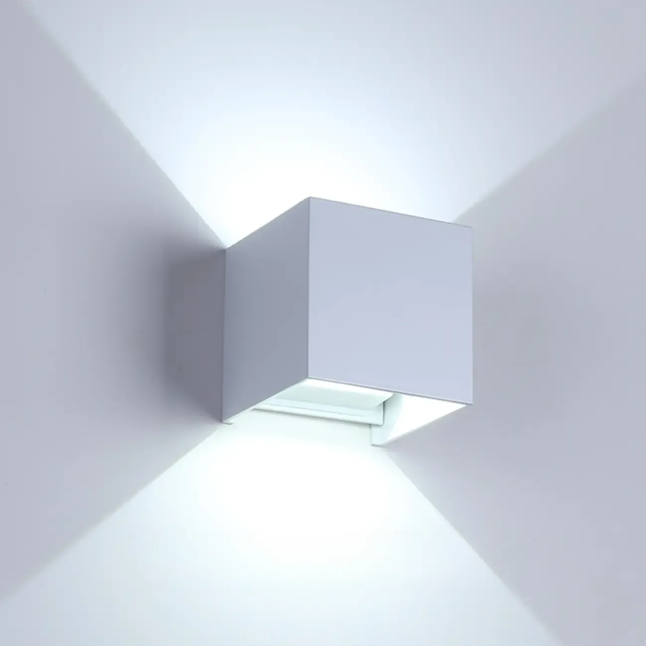 Minimalist Aluminum Cube Solid Color Adjustable Wall Sconce Image - 8