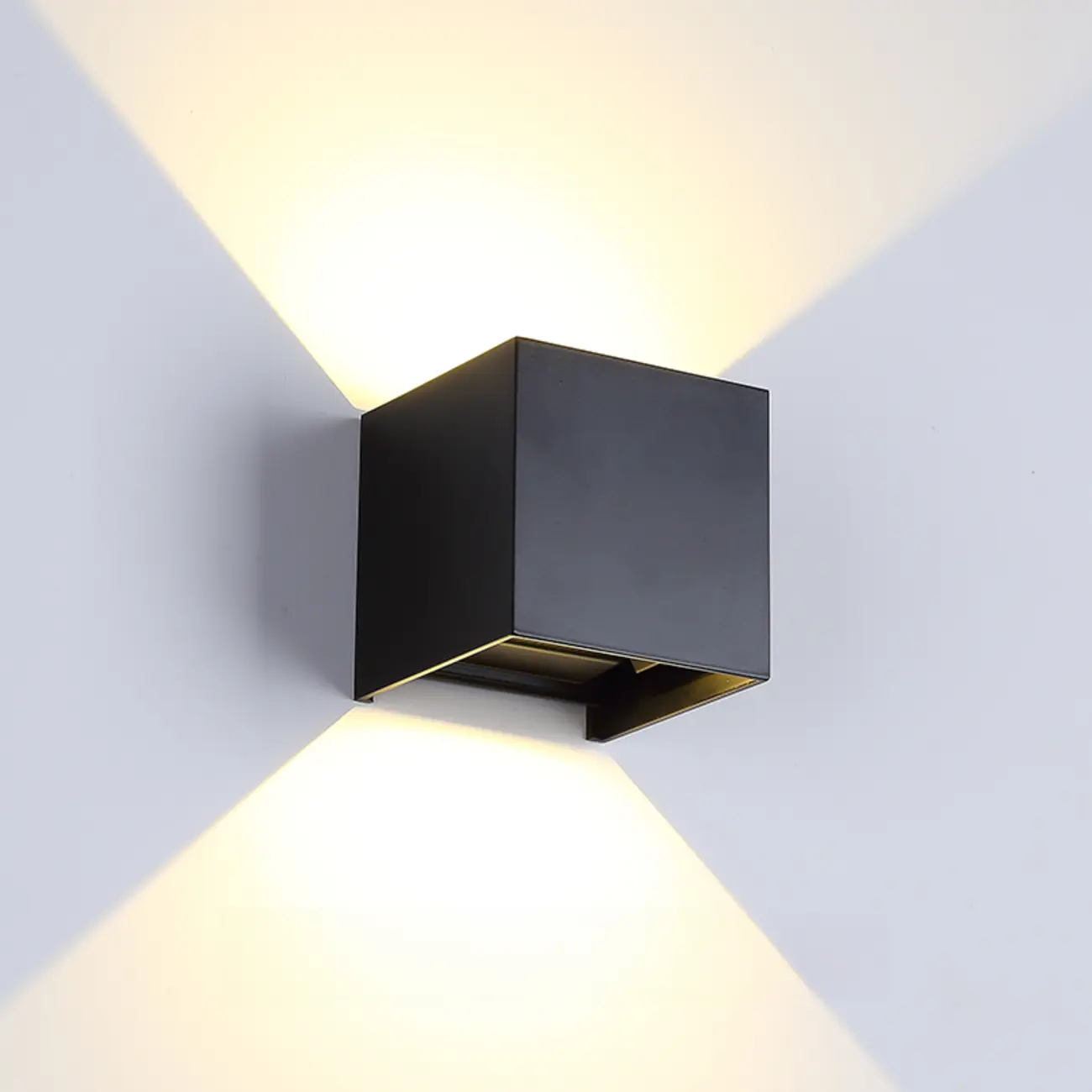 Minimalist Aluminum Cube Solid Color Adjustable Wall Sconce Image - 1 | homeyfad