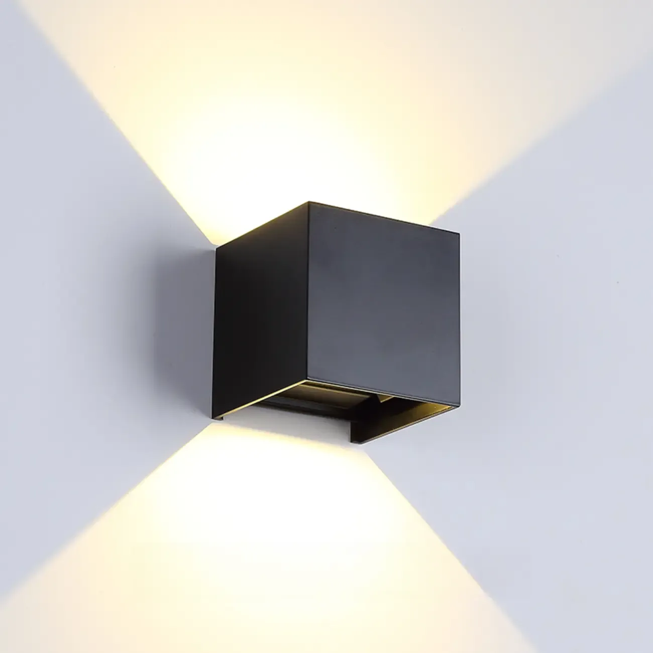 Minimalist Aluminum Cube Solid Color Adjustable Wall Sconce Image - 1